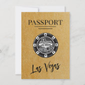 Gold Las Vegas Passport Bewaar de datum Save The Date (Voorkant)