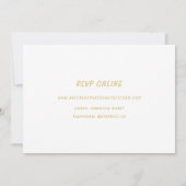 Gold Las Vegas Skyline Wedding Invitation Kaart (Achterkant)