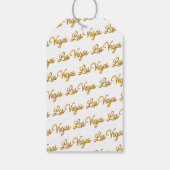 Gold Las Vegas Sparkles Bruiloft Welkom Cadeaulabel (Achterkant)