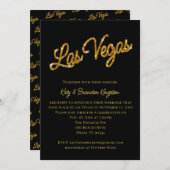 Gold Las Vegas Sparkles Post Wedding Invitation Kaart (Voorkant / Achterkant)