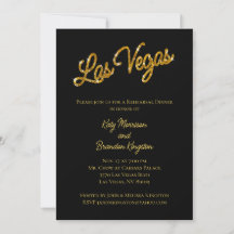 Gold Las Vegas Sparkles Rehearsal Dinner