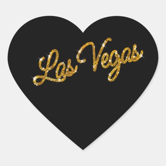 Gold Las Vegas Sparkles Sticker (Voorkant)