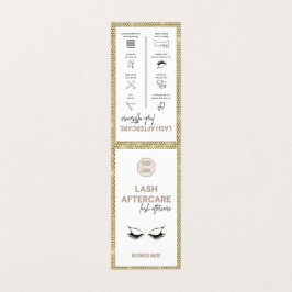 Gold Lash Aftercare Instructies Minimalistische Lo Visitekaartje