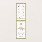 Gold Lash Aftercare Instructies Minimalistische Lo Visitekaartje (Buitenkant ongevouwen)