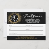 Gold Lash Brow Bar Beauty Gift Certificate Kaart (Achterkant)