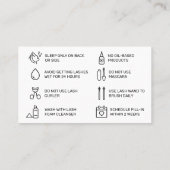 Gold Lash Extensions Aftercare Card Visitekaartje (Achterkant)