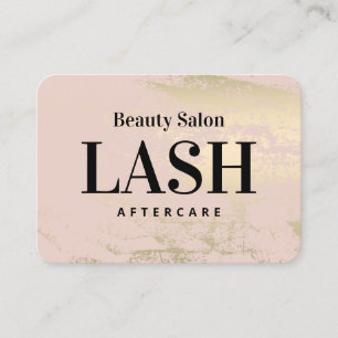 Gold Lash Natercare Instructions Visitekaartje