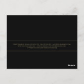 Gold Lash Wings Bedankt Simple Black Briefkaart (Achterkant)