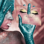 Gold Lashes Extension Makeup Certificate Gift Pink