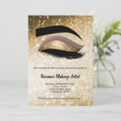 Gold Lashes Eye Kaart (Staand voorkant)