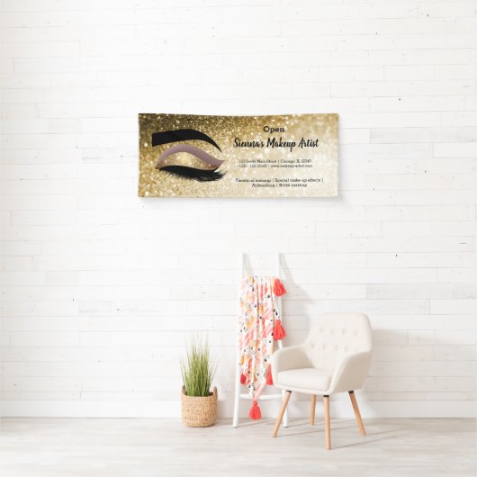 Gold Lashes Eye Spandoek (Insitu)