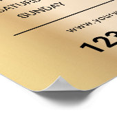 Gold Lashes Makeup Artist Salon Openinguren Poster (Hoek)