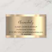 Gold Lashes Makeup kunstenaar Glitter Lux Visitekaartje (Achterkant)
