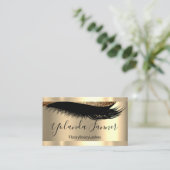 Gold Lashes Makeup kunstenaar Glitter Lux Visitekaartje (Staand voorkant)