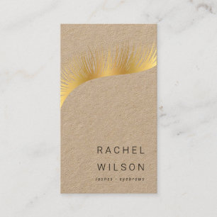 Gold Lashes Rustic kraft makeup kunstenaar eyelash Visitekaartje