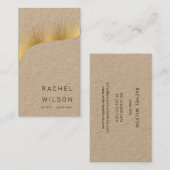 Gold Lashes Rustic kraft makeup kunstenaar eyelash Visitekaartje (Voorkant / Achterkant)