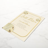 Gold Last Disco Bachelorette Party Folie Uitnodiging (Gedraaid)