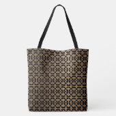Gold Lattice Monogramed Tote Bag (Achterkant)