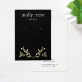 Gold laurel Branch Black Earring Display Kaart (Bureau)