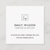 GOLD LAUREL KRANS INITIAAL LOGO BUSINESS DANK U VIERKANTE VISITEKAARTJE (Achterkant)