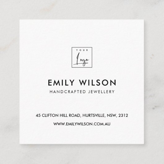 GOLD LAUREL KRANS INITIAAL LOGO BUSINESS DANK U VIERKANTE VISITEKAARTJE (Achterkant)