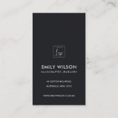 GOLD LAUREL KRANS INITIAAL LOGO BUSINESS DANK U VISITEKAARTJE (Achterkant)