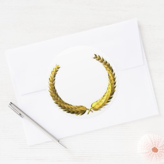 Gold Laurel krans Sticker (Envelop)
