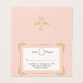 Gold Laurel Leaf Blush Pink Wreate Quinceanera Kaart (Buitenkant ongevouwen)