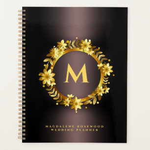 Gold Laurel Leaf Carving Lijst Naam Initiaal Planner