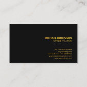 Gold Laurel Leaf Crest | Diamond Pattern | Luxembu Visitekaartje (Achterkant)