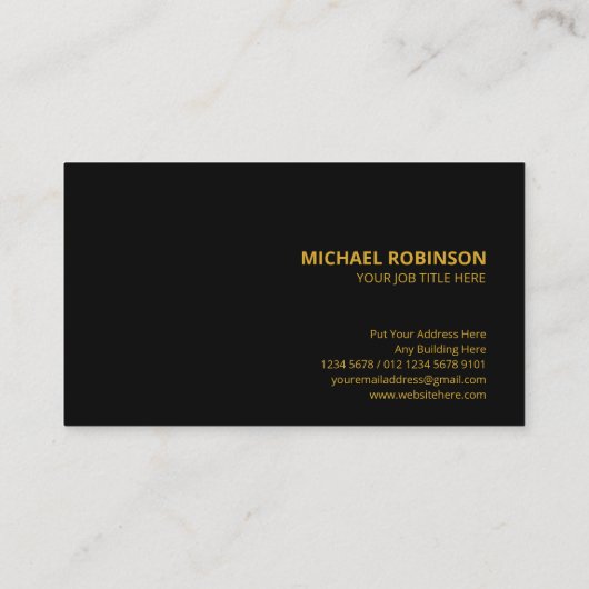 Gold Laurel Leaf Crest | Diamond Pattern | Luxembu Visitekaartje (Achterkant)