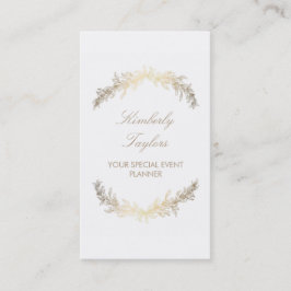 Gold Laurel Special Occasion Event Planner Elegant Visitekaartje