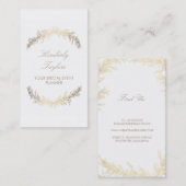 Gold Laurel Special Occasion Event Planner Elegant Visitekaartje (Voorkant / Achterkant)