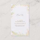 Gold Laurel Special Occasion Event Planner Elegant Visitekaartje (Achterkant)