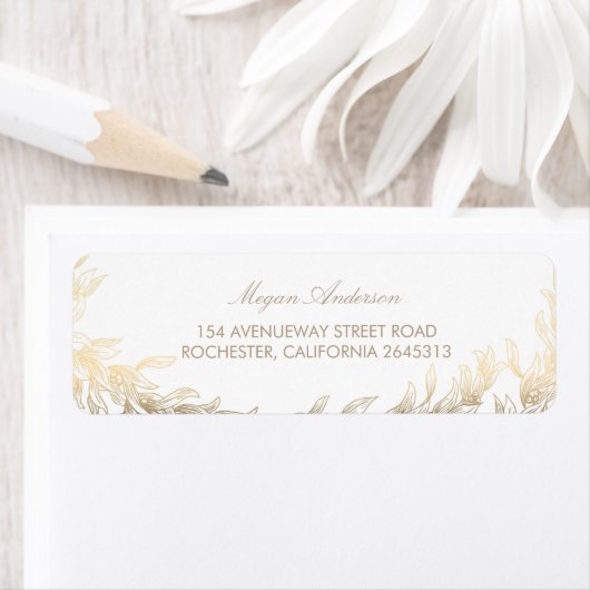 Gold Laurel takken bruiloft Etiket (Insitu)