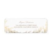 Gold Laurel takken bruiloft Etiket (Voorkant)