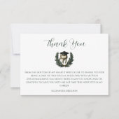 Gold Laurel Tooth Graduation Party Bedankkaart (Voorkant)