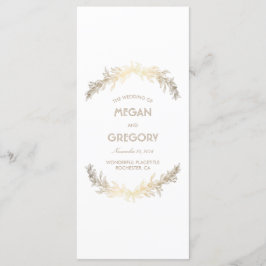 Gold Laurel Vintage Wedding Programma's