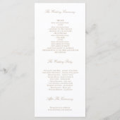 Gold Laurel Vintage Wedding Programma's (Achterkant)