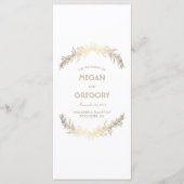 Gold Laurel Vintage Wedding Programma's (Voorkant)