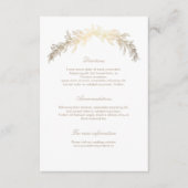 Gold Laurel Wedding Details Invoegen Informatiekaartje (Voorkant)