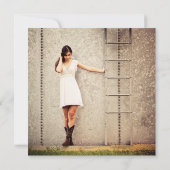 Gold Laurel Wreath Class of 2023 Afstuderen Foto Aankondiging (Achterkant)