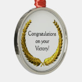 Gold Laurel Wreath Metalen Ornament (Rechts)