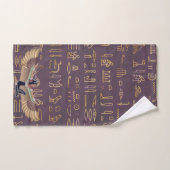 Gold Lavender Egyptian Princess Hieroglyphs Bad Handdoek (Handdoek)