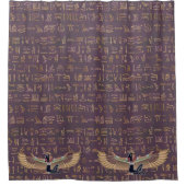 Gold Lavender Egyptian Princess Hieroglyphs Douchegordijn (Voorkant)