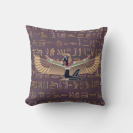 Gold Lavender Egyptian Princess Hieroglyphs Kussen