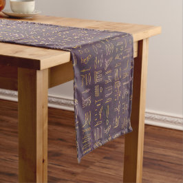 Gold Lavender Egyptian Princess Hieroglyphs Medium Tafelloper