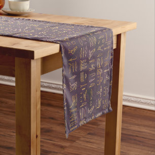 Gold Lavender Egyptian Princess Hieroglyphs Medium Tafelloper