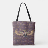 Gold Lavender Egyptian Princess Hieroglyphs Tote Bag (Achterkant)