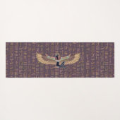Gold Lavender Egyptian Princess Hieroglyphs Yogamat (Achterkant (horizontaal))